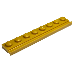Plaat, Aangepast 1x8 met geleider Pearl Gold