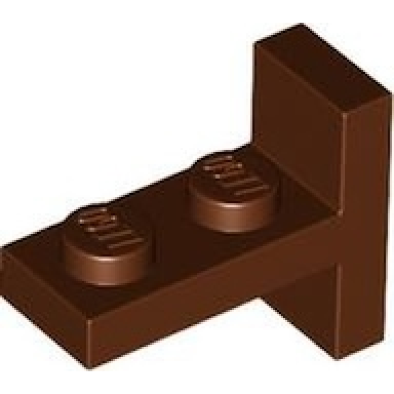 Plaat, Hoek 1x2 - 2x1 gecentreerd Reddish Brown