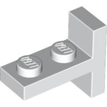 Plaat, Hoek 1x2 - 2x1 gecentreerd White