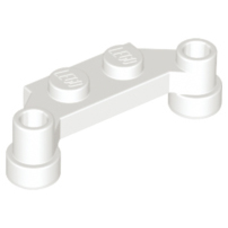 Plaat, Aangepast1x4 met 2 uitsteeksels Light Bluish Gray