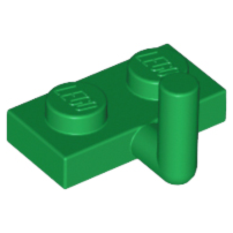 Plaat, Aangepast 1x2 met opstaande pin Green