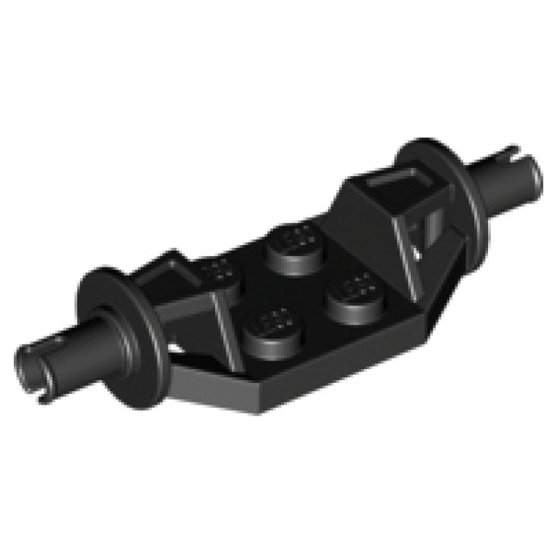 Plaat, Aangepast 2x2 met wielenhouders Breed Black