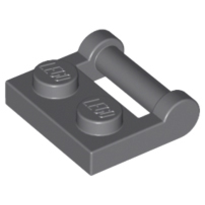 Plaat, Aangepast 1x2 met handvat aan zijkant Dark Bluish Gray