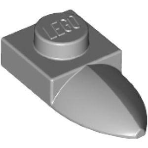Plaat, Aangepast 1x1 met horizontale tand Light Bluish Gray