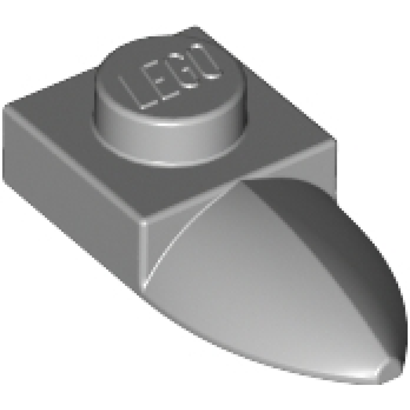 Plaat, Aangepast 1x1 met horizontale tand Light Bluish Gray