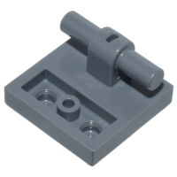 Plaat, Aangepast 2x2 met staaf aan onderkant Dark Bluis Gray