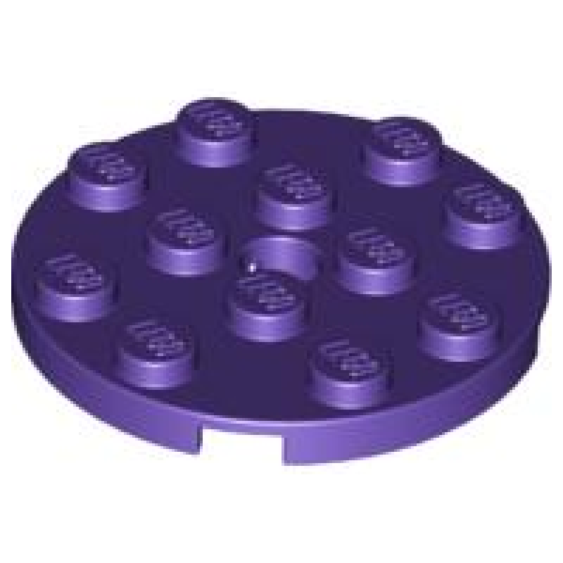 Plaat, Rond 4x4 met gat Dark Purple