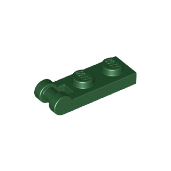 Plaat, Aangepast 1x2 met handvat Dark Green
