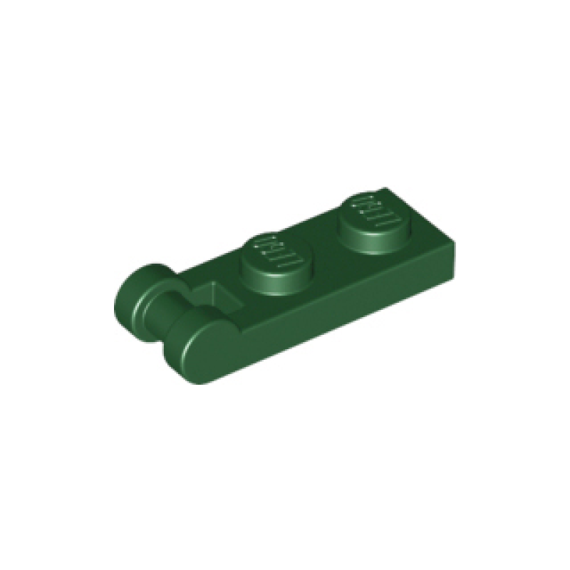 Plaat, Aangepast 1x2 met handvat Dark Green