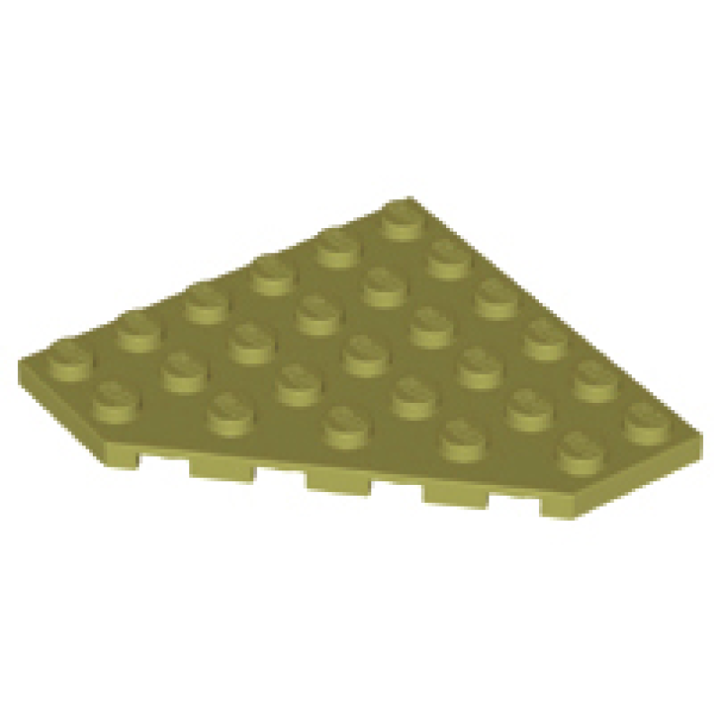 Wig, Plaat 6x6 afgesneden hoek Olive Green