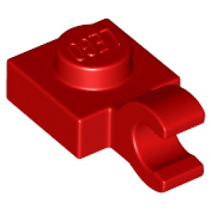 Plaat, Aangepast 1x1 met horizontale clip Red