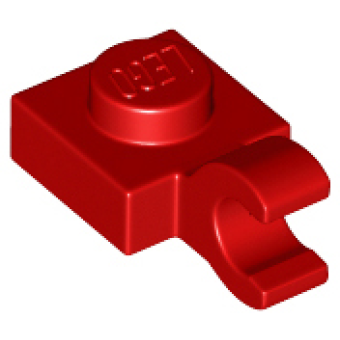 Plaat, Aangepast 1x1 met horizontale clip Red
