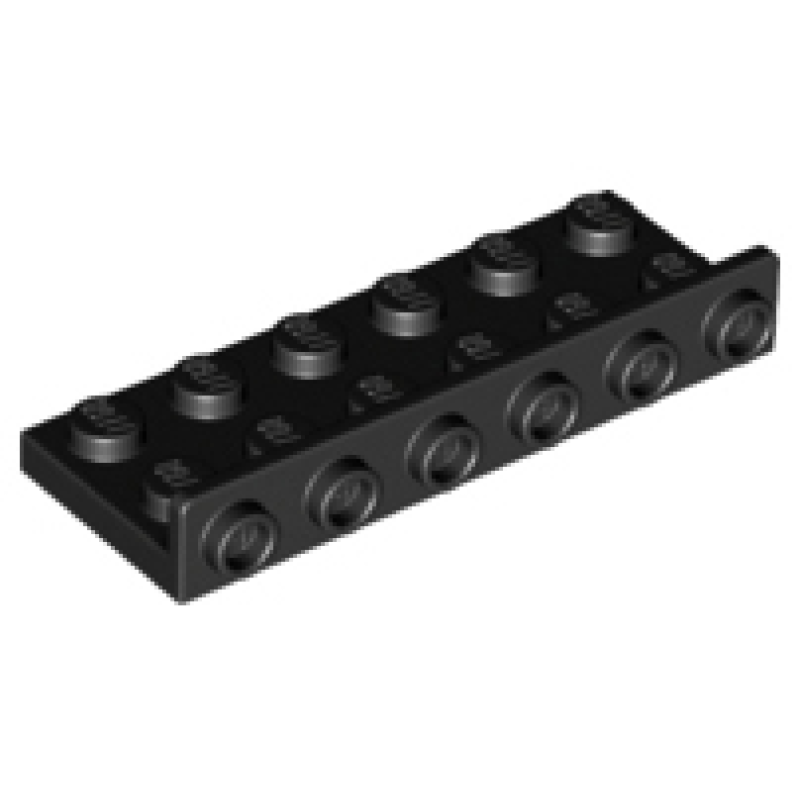 Plaat, Hoek 2x6 - 1x6 omgekeerd Black