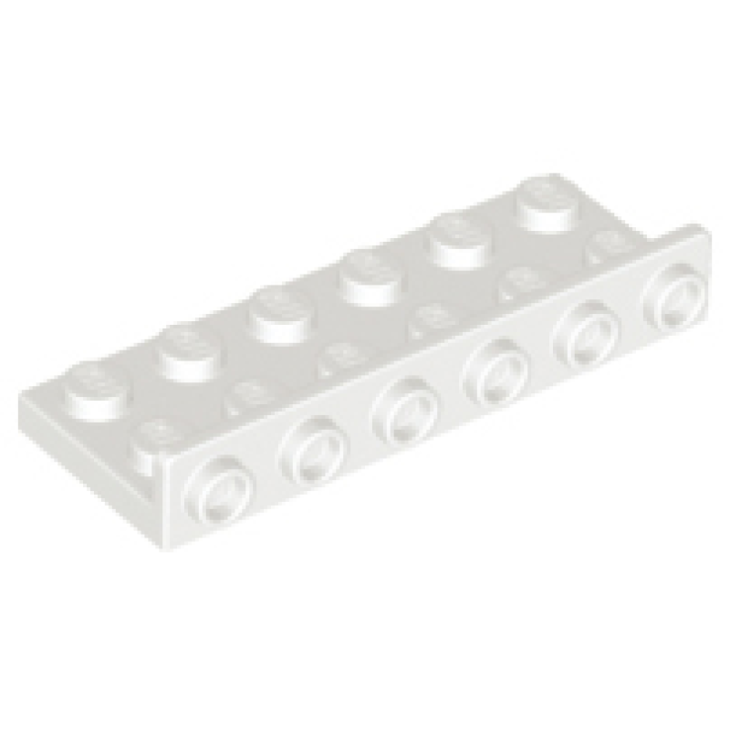Plaat, Hoek 2x6 - 1x6 omgekeerd White