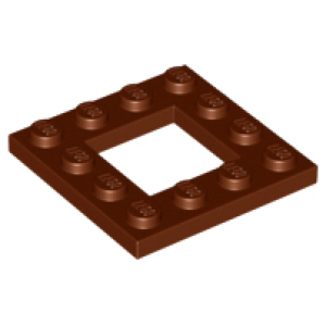 Plaat, Aangepast 4x4 met 2x2 open midden Reddish Brown