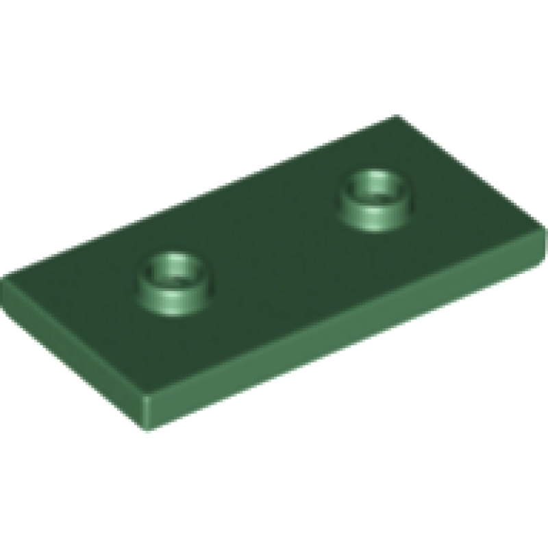 Plaat, Aangepast 2x4 met 2 noppen Dark Green