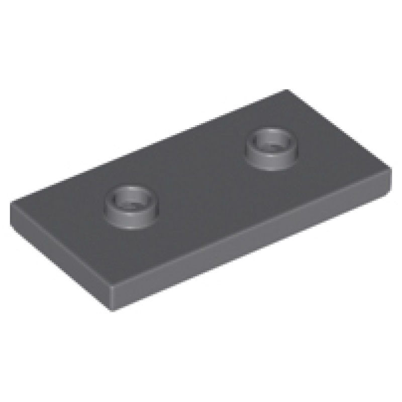 Plaat, Aangepast 2x4 met 2 noppen Dark Bluish Gray