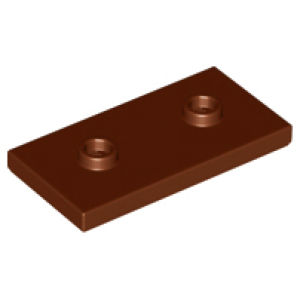 Plaat, Aangepast 2x4 met 2 noppen Reddish Brown