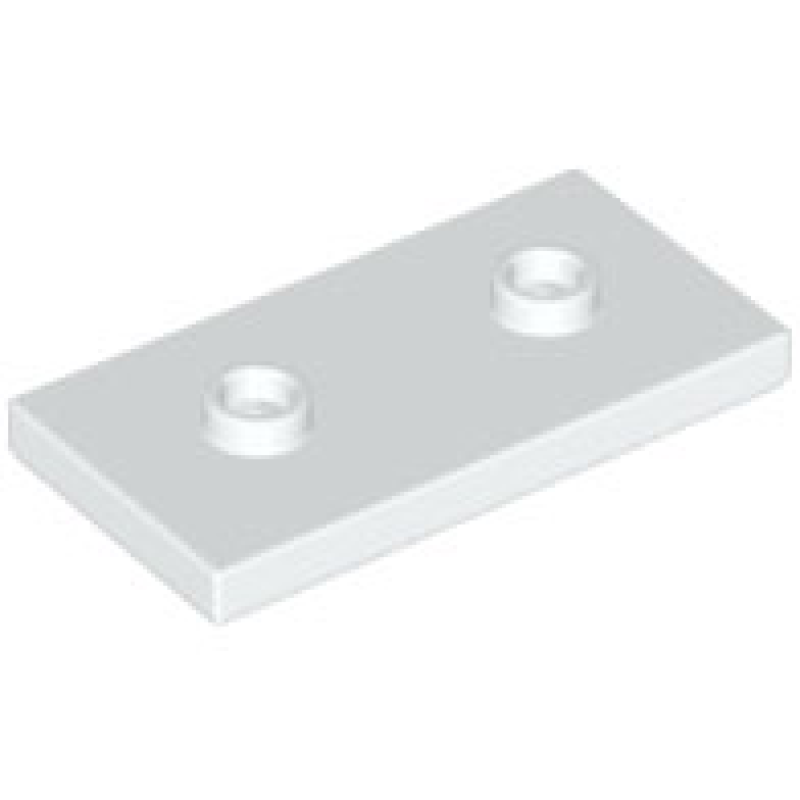 Plaat, Aangepast 2x4 met 2 noppen White