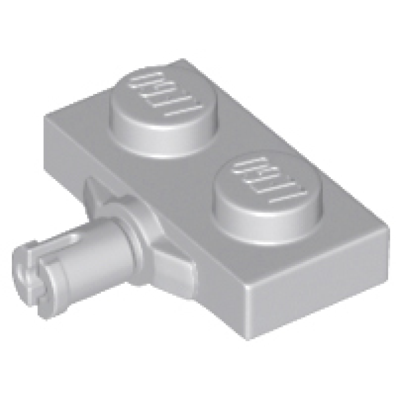 Plate, Aangepast 1x2 met wielhouder Light Bluish Gray