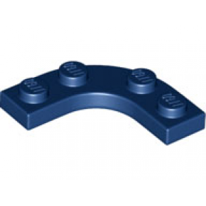 Plaat, ronde hoek 3x3 met 2x2 gebogen uitsparing Dark Blue