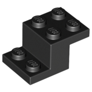 Plaat, Hoek 3x2x1 1/3 zonder nopjes houder onderkant Black
