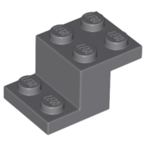 Plaat, Hoek 3x2x1 1/3 zonder nopjes houder onderkant Dark Bluish Gray