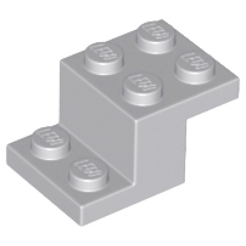Plaat, Hoek 3x2x1 1/3 zonder nopjes houder onderkant Light Bluish Gray