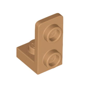 Plaat, Hoek 1x1 - 1x2 Omgekeerd Medium Nougat