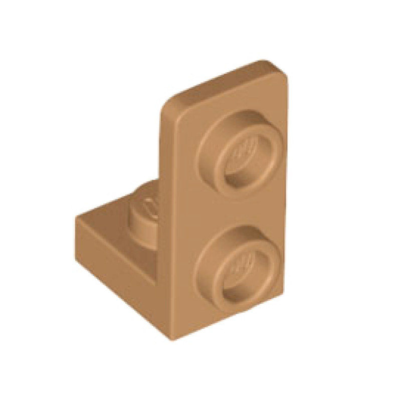 Plaat, Hoek 1x1 - 1x2 Omgekeerd Medium Nougat