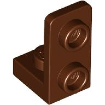 Plaat, Hoek 1x1 - 1x2 Omgekeerd Reddish Brown