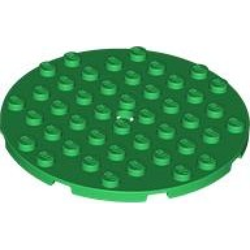 Plaat, Rond 8x8 met gat Green