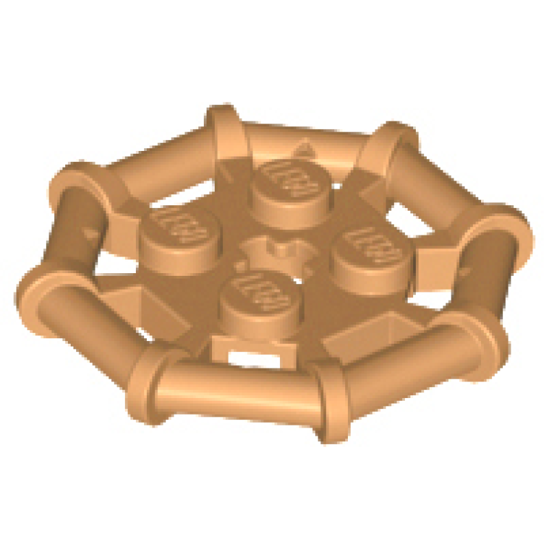 Plaat, Aangepast 2x2 achthoekig, verstevigd frame Medium Nougat