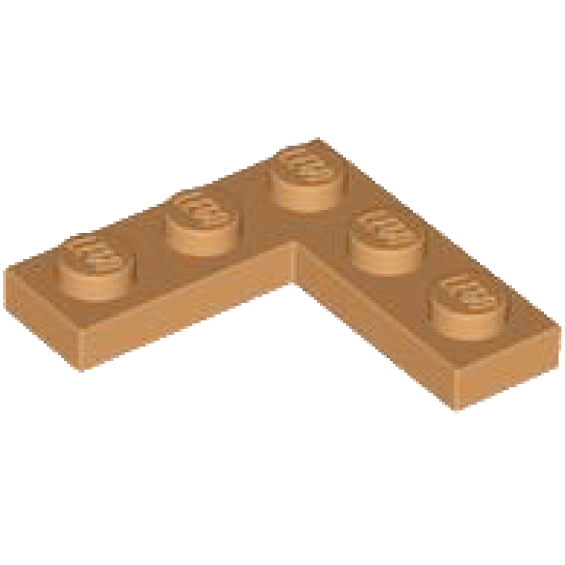Plaat 3x3 hoek Medium Nougat