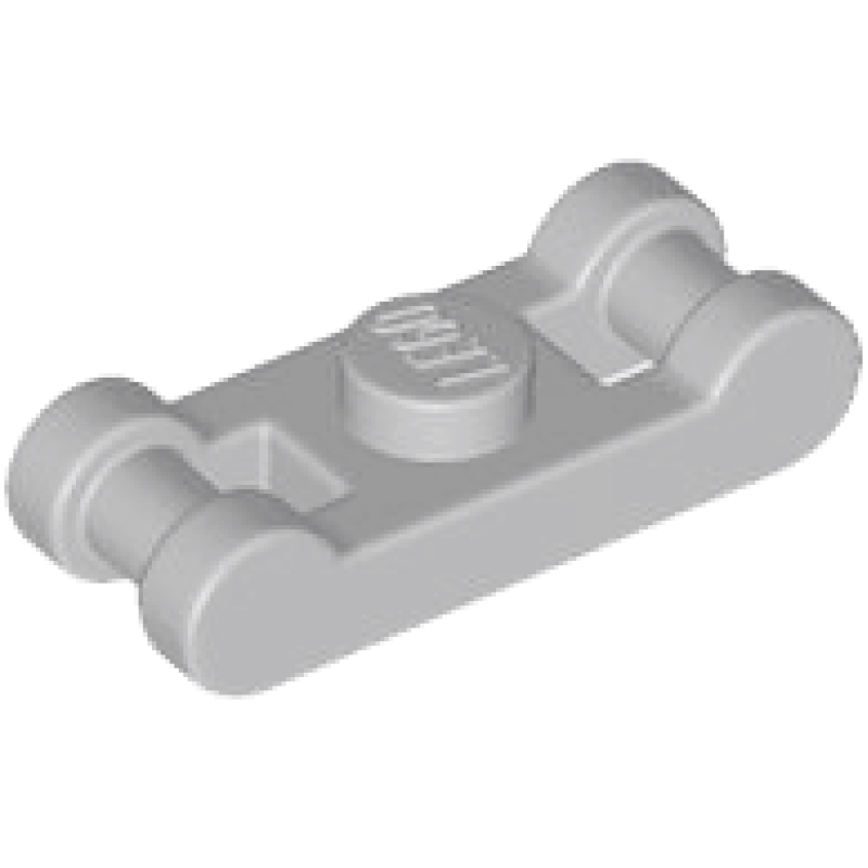 Plaat, Aangepast 1x1 met handvat aan einden Light Bluish Gray