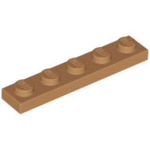 Plaat 1x5 Medium Nougat