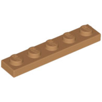 Plaat 1x5 Medium Nougat