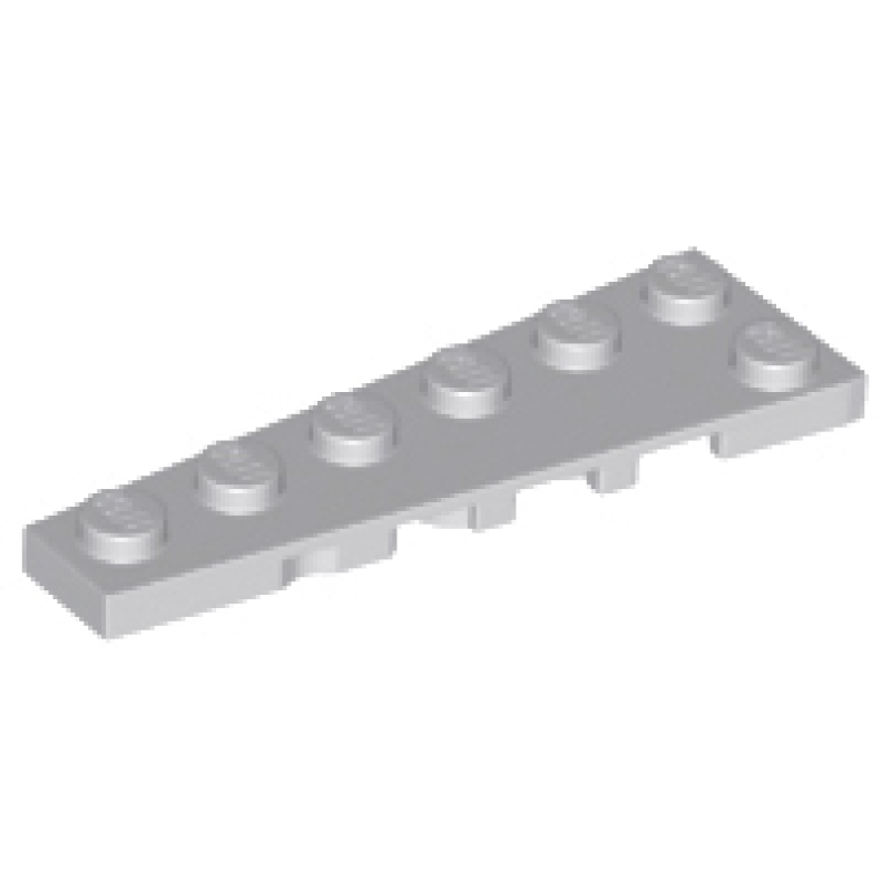 Wig, Plaat 6x2 links Light Bluish Gray