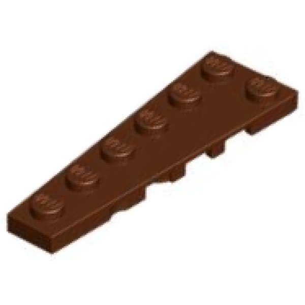 Wig, Plaat 6x2 links Reddish Brown