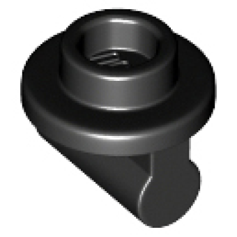 Plaat, Rond 1x1 met handvast op lange steel Black