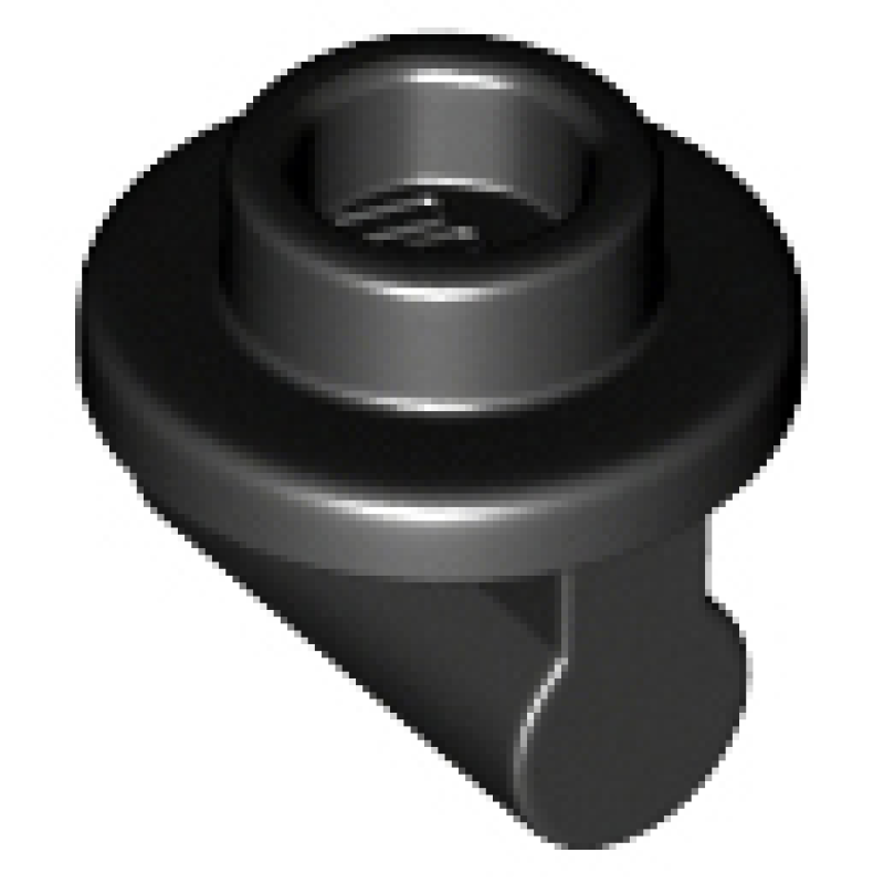 Plaat, Rond 1x1 met handvast op lange steel Black