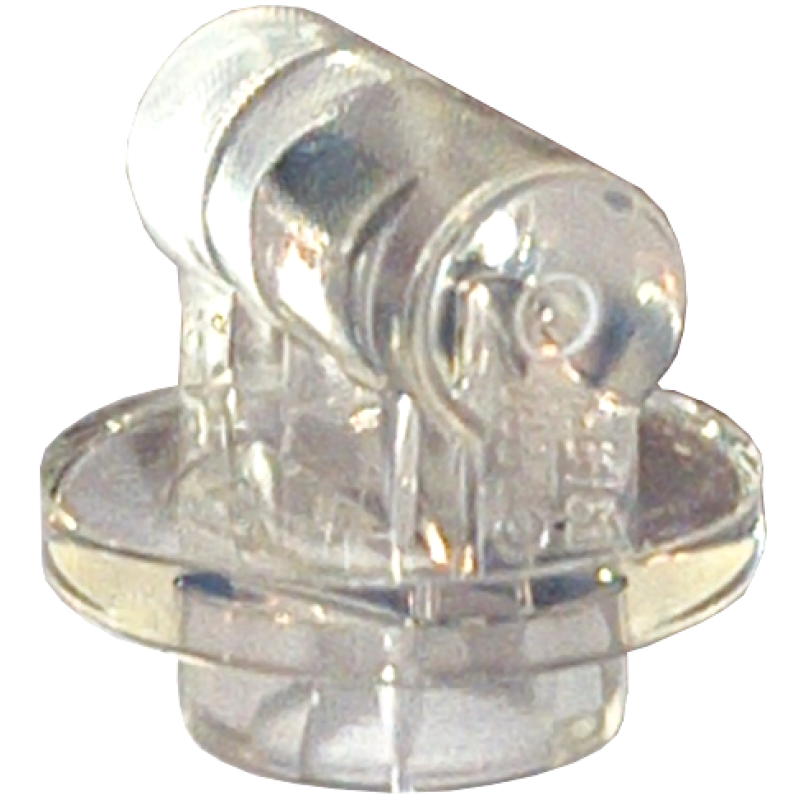 Plaat, Rond 1x1 met handvast op lange steel Trans Clear