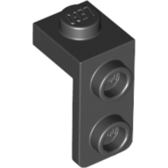 Plaat, Hoek 1x1 - 1x2 Black