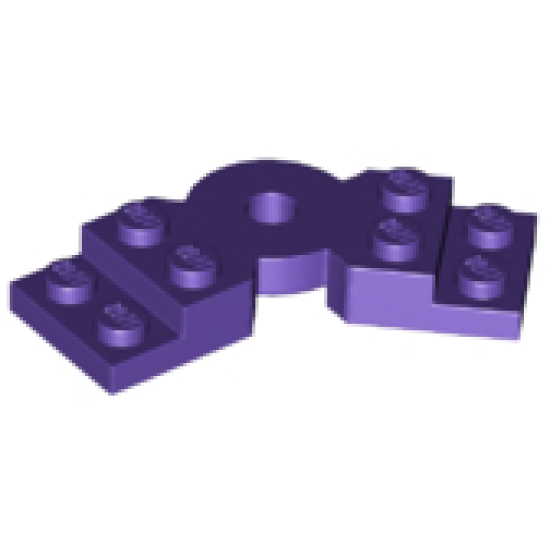 Plaat, Aangepast 2x6x2/3 gebogen Dark Purple