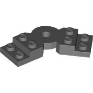 Plaat, Aangepast 2x6x2/3 gebogen Dark Bluish Gray