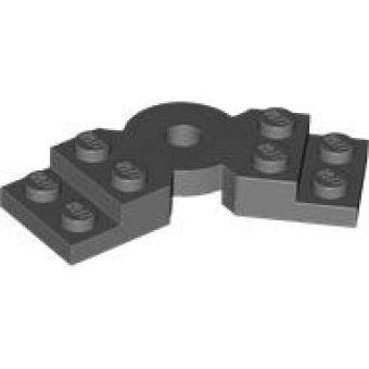 Plaat, Aangepast 2x6x2/3 gebogen Dark Bluish Gray