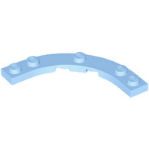 Plaat, Rond Hoek 5x5 macaroni Bright Light Blue
