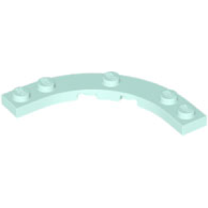 Plaat, Rond Hoek 5x5 macaroni Light Aqua