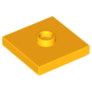 Plaat, Aangepast 2x2 met 1 nop in het midden Bright Light Orange
