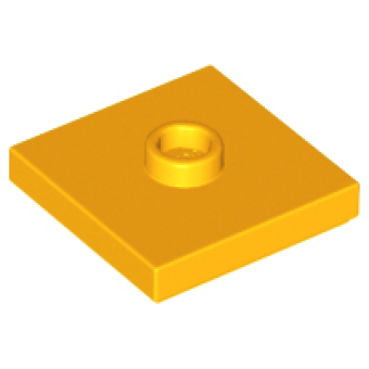 Plaat, Aangepast 2x2 met 1 nop in het midden Bright Light Orange